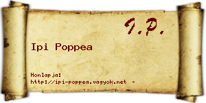 Ipi Poppea névjegykártya